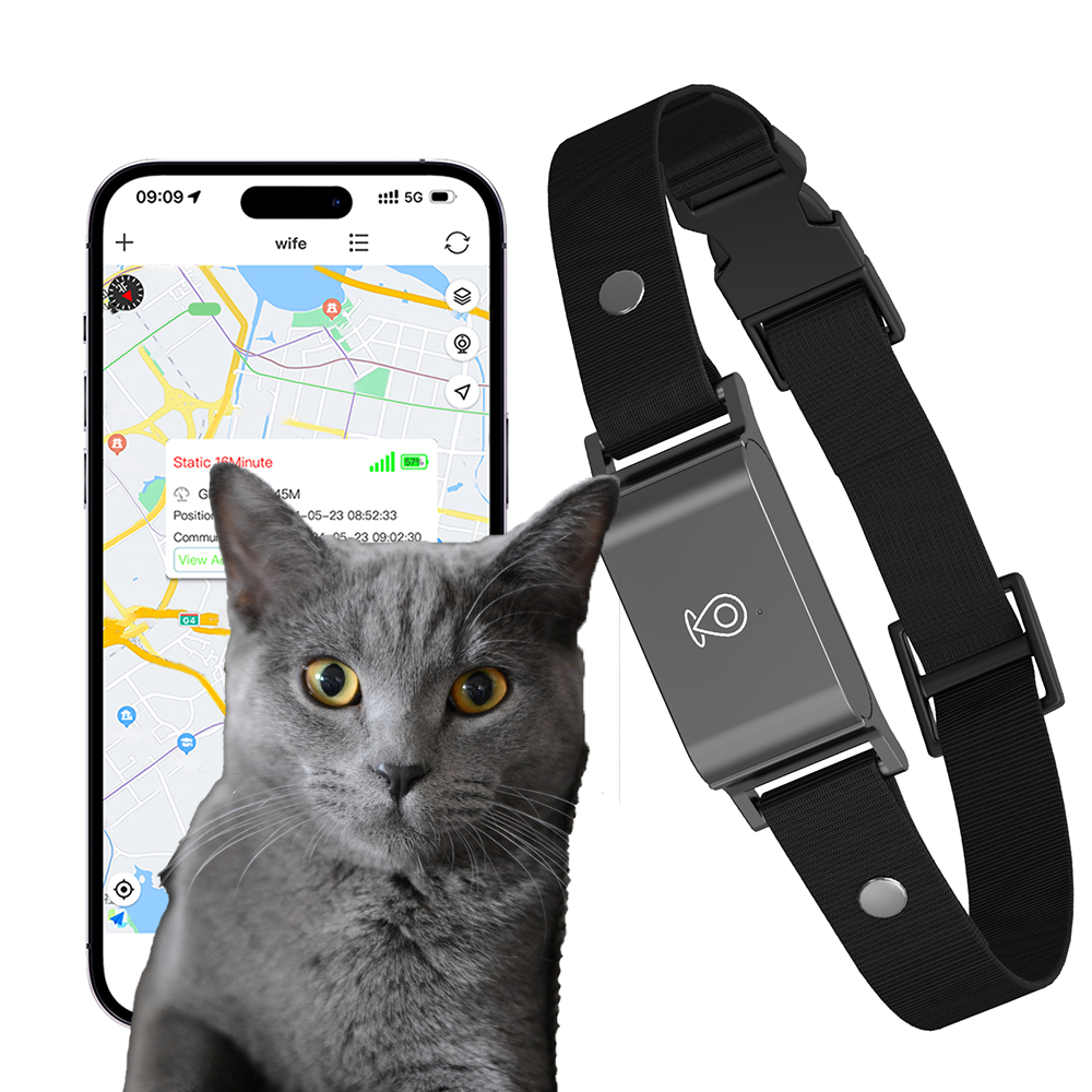 IP67 Waterproof Mini 4G GPS Animal Tracker Collar Anti-Lost Real Time Tracking Dog Cat Locator Pet Dog Cat Fashion Neck Collar
