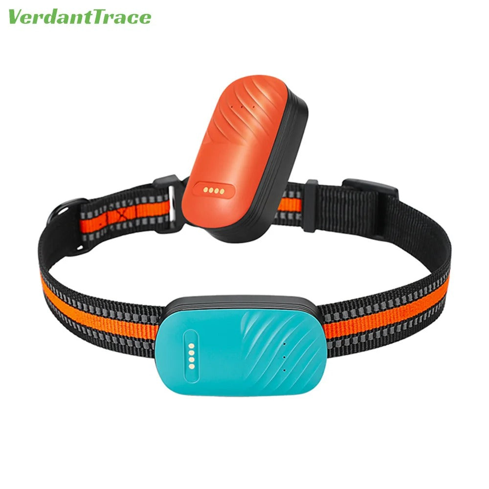VerdantTrace 4G Pet GPS Collar Tracker Electronic Geo-Fence Real-Time Location Anti-Lost Alarm Device IP67Waterproof for Dog Cat