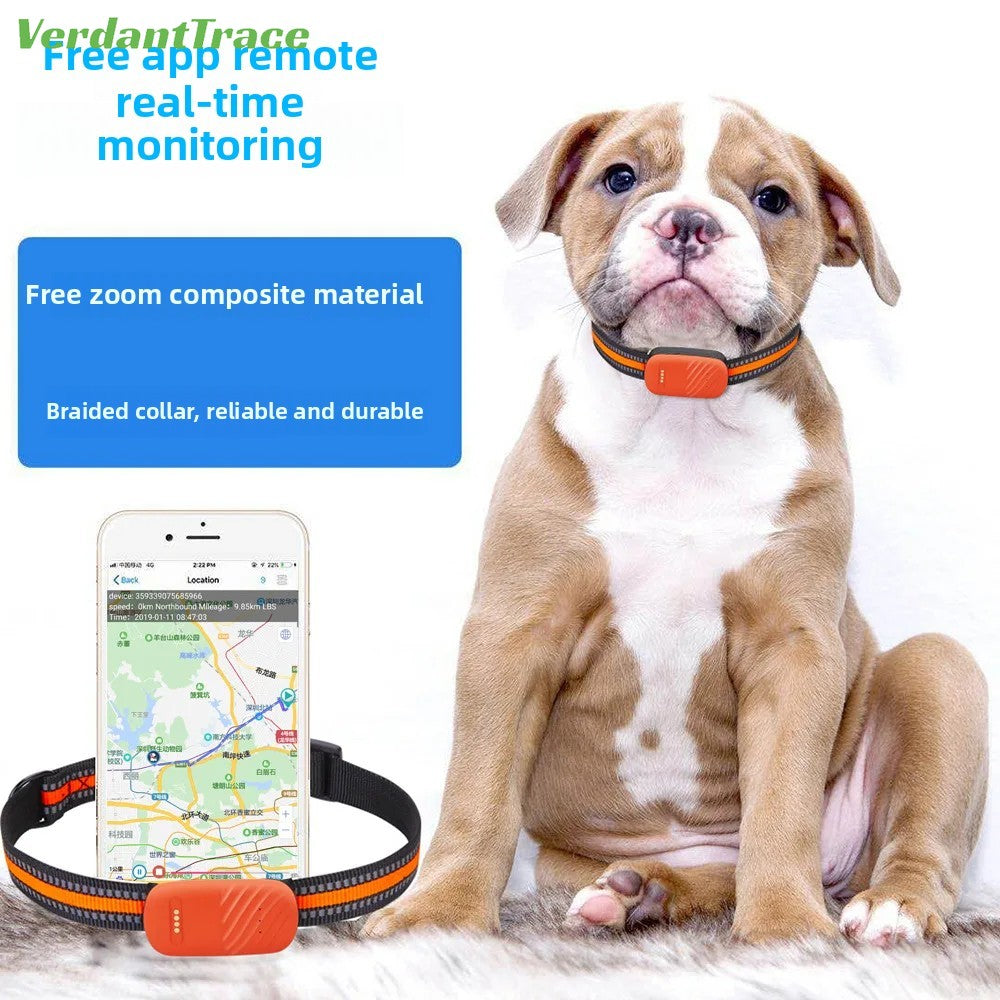 VerdantTrace 4G GPS Pet Tracker Waterproof Anti-Loss Collar Device for Dogs Cats Sheep Real-Time Location & Activity Monitor Farm Home Use
