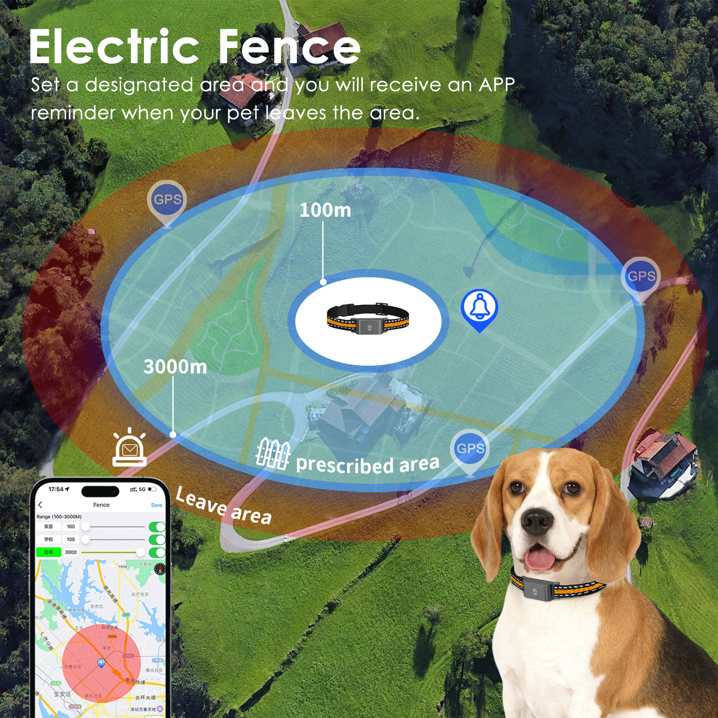 4G GPS Pet Tracker Collar for Cat Dog Without Subscription