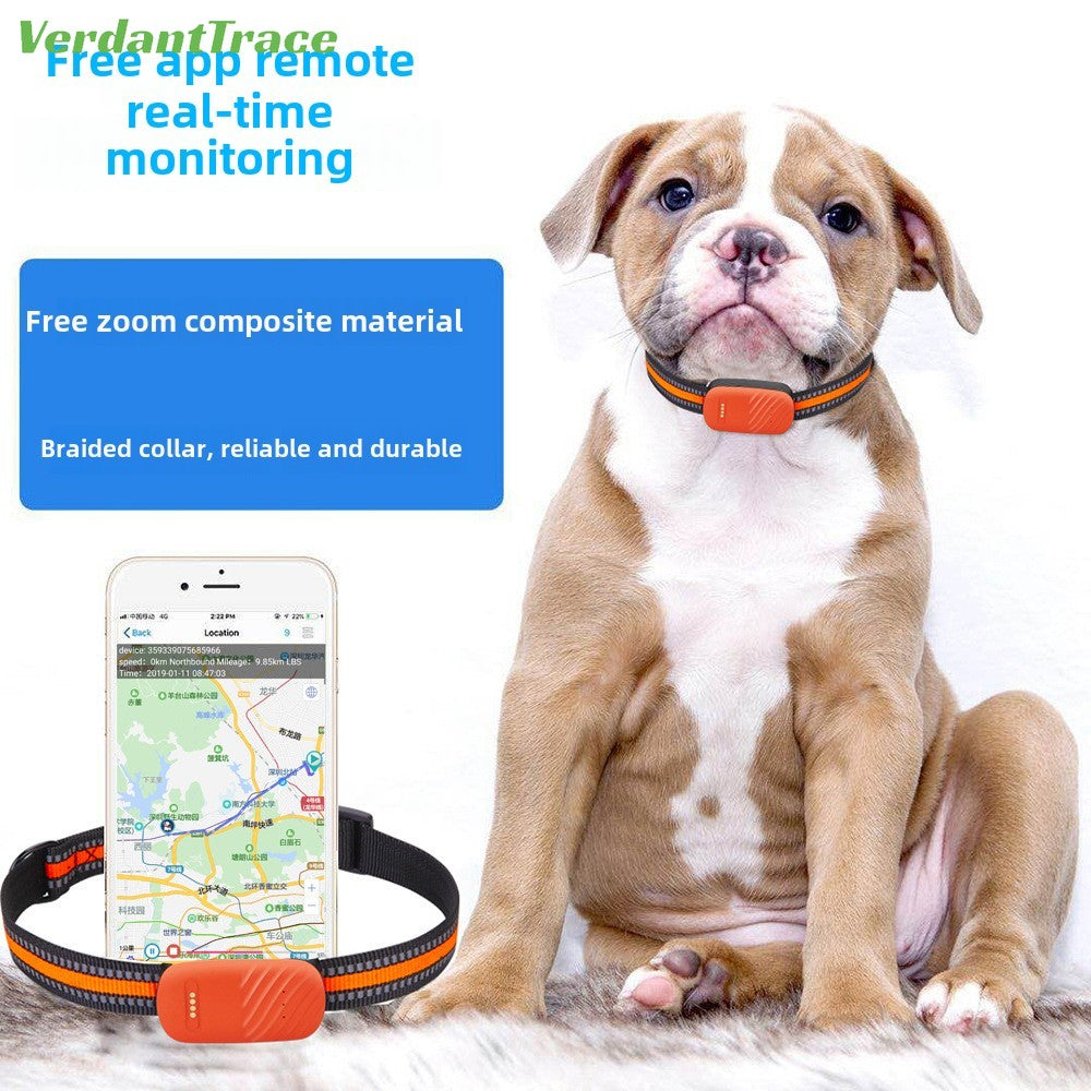 VerdantTrace 4G GPS Pet Tracker Waterproof Anti-Loss Collar Device for Dogs Cats Sheep Real-Time Location & Activity Monitor Farm Home Use