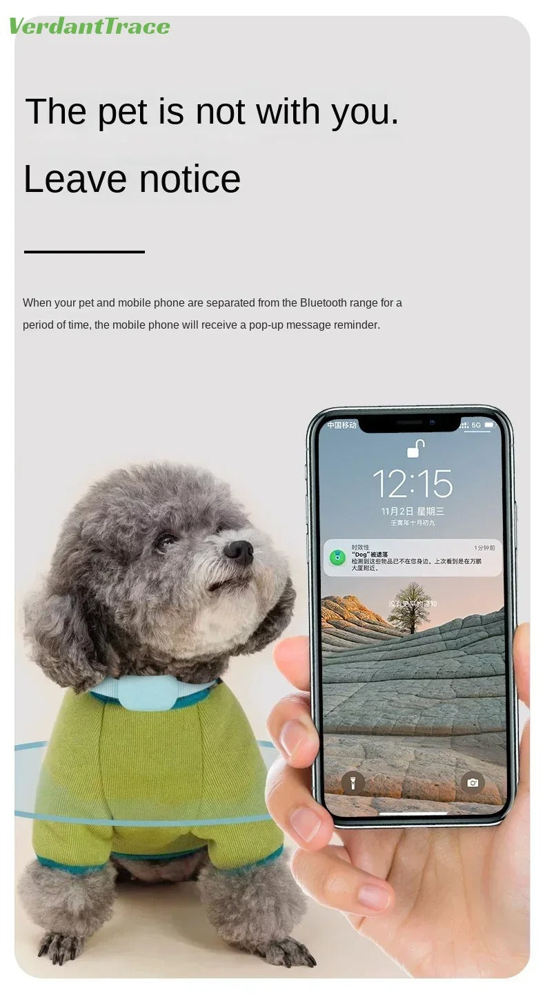 VerdantTrace Find My Pet Positioning Collar Waterproof Dog Gps Animal Tracking Movement Alert Anti Lost Tracker Cats Remote Global Locator for IOS