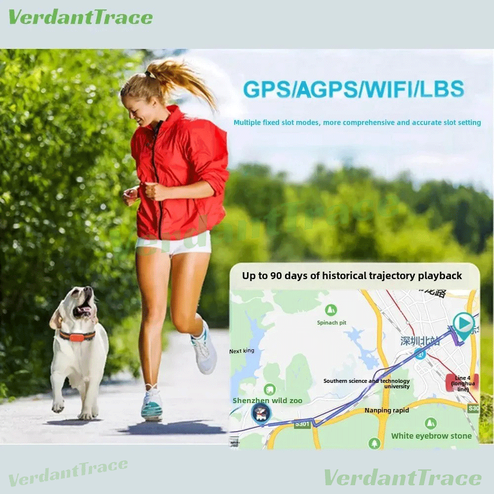 VT51 4G Pet GPS Tracker Collar No Subscription