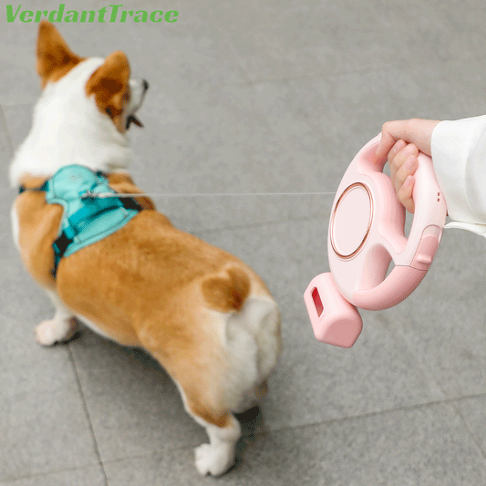 VerdantTrace VTCW-01 Smart Retractable Pet Leash (3m) | With Light & Poop Bag