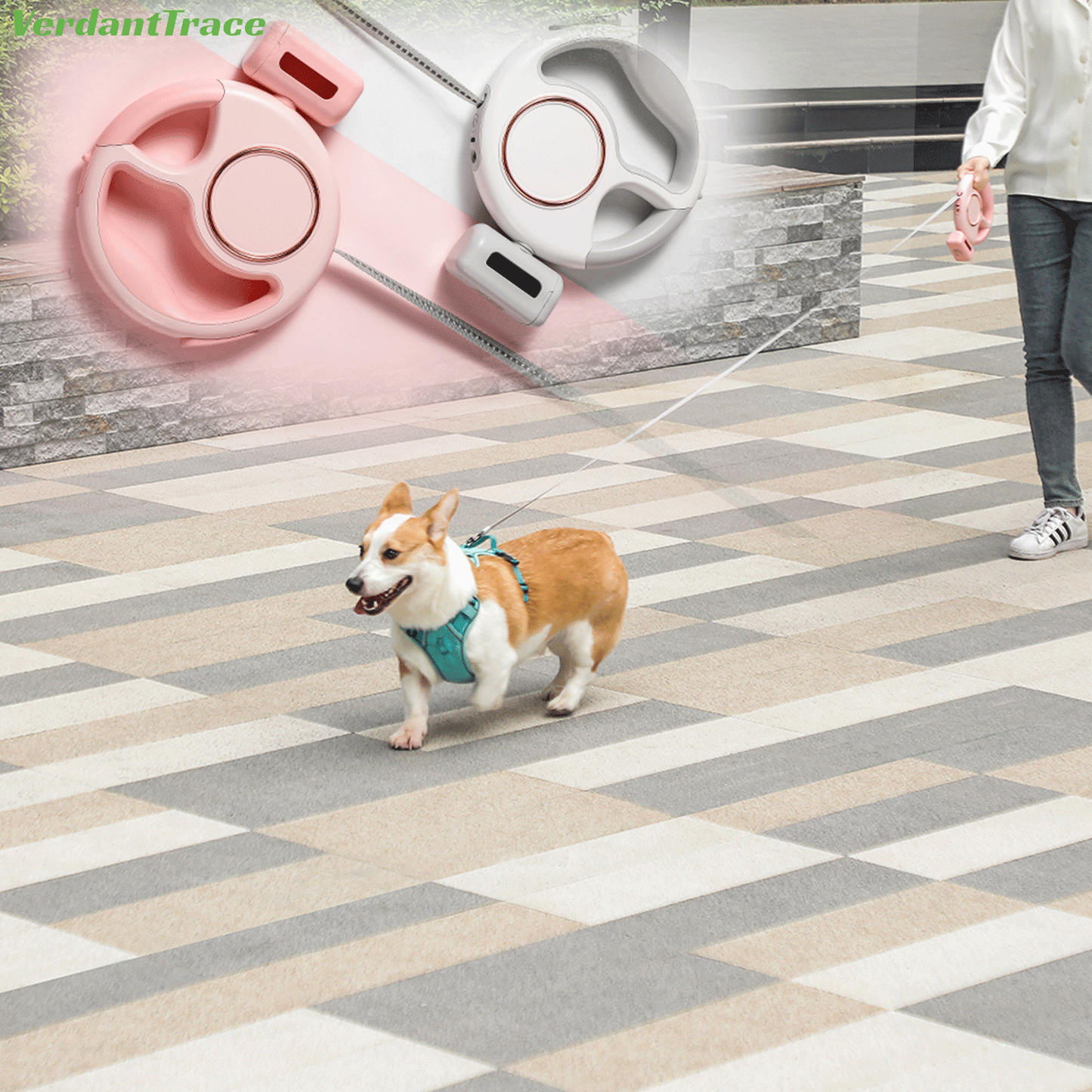 VTCW-01 Smart Retractable Pet Leash (3m) | With Light & Poop Bag