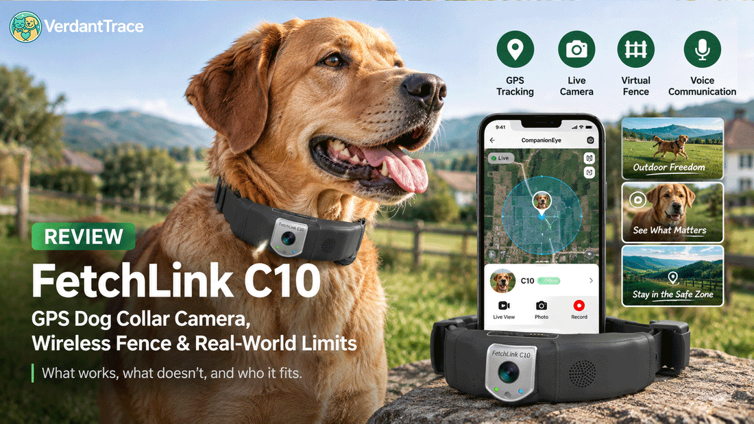 FetchLink C10 GPS dog collar camera review for outdoor dog monitoring