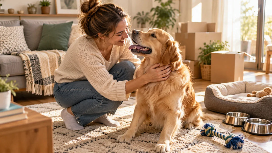 First-time dog owner welcoming a new dog at home