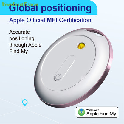 VerdantTrace Find My Tag Mini Bluetooth GPS Tracker Anti Lose Reminder Device Key Finder Pet Dog Kid Bag Wallet Car Locator Smart IOS Android