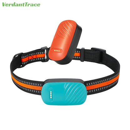VerdantTrace 4G Pet GPS Collar Tracker Electronic Geo-Fence Real-Time Location Anti-Lost Alarm Device IP67Waterproof for Dog Cat
