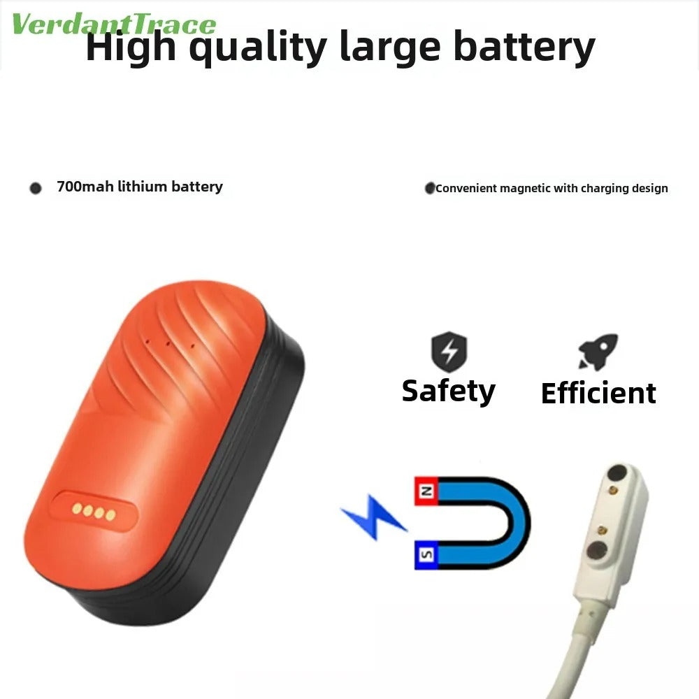 VerdantTrace 4G Pet GPS Collar Tracker Electronic Geo-Fence Real-Time Location Anti-Lost Alarm Device IP67Waterproof for Dog Cat