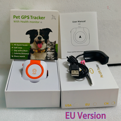 Mini 4G GPS Tracker for Dogs Cats with Health Monitor GPS Dog Fence Waterproof Works with Any Collar Android iOS Universal