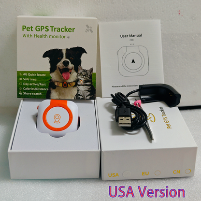 Mini 4G GPS Tracker for Dogs Cats with Health Monitor GPS Dog Fence Waterproof Works with Any Collar Android iOS Universal