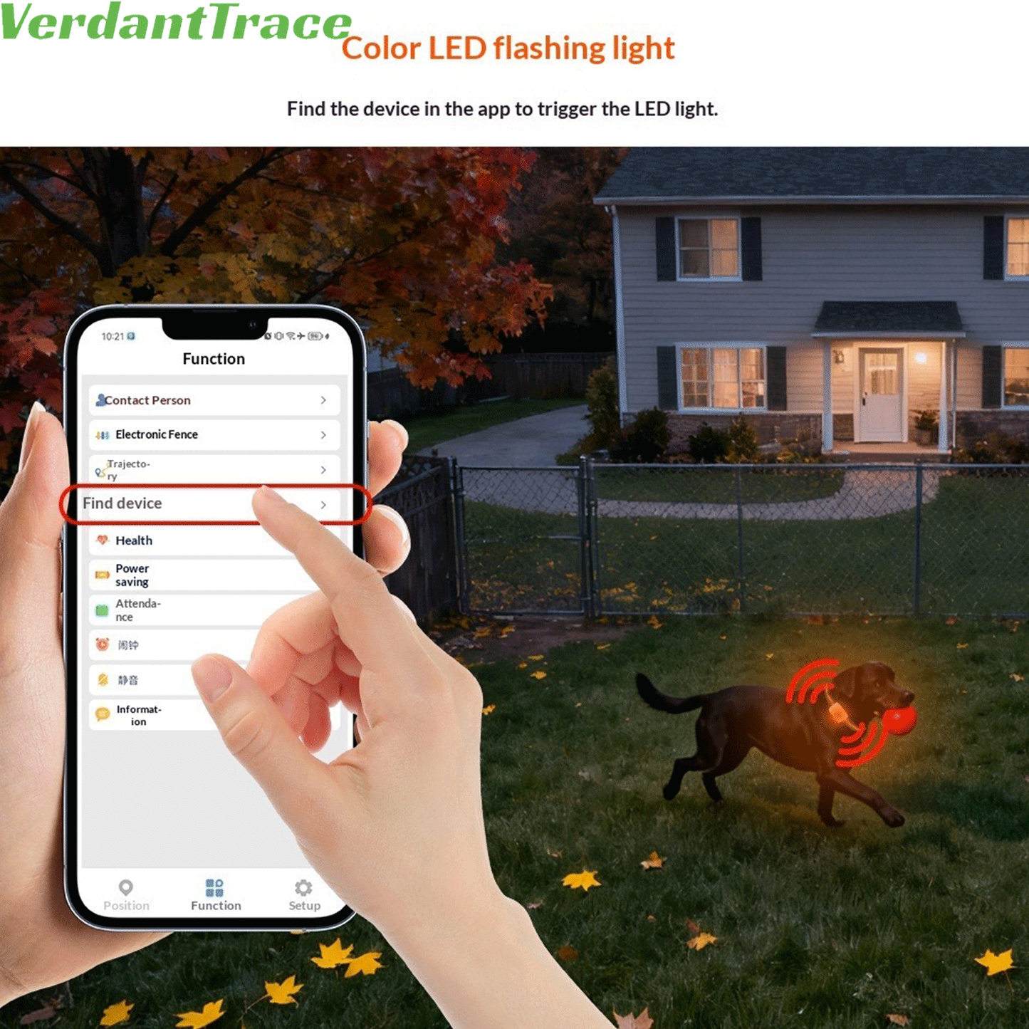 VTG2 4G Cat1 GPS Pet Tracker with LED Light