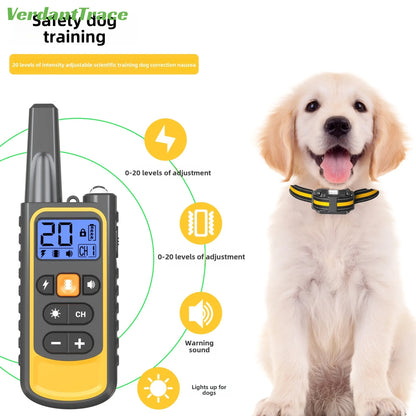 VerdantTrace Electric Dog Training Collar Waterproof Pet Remote Control Rechargeable Training Dogs Collars Shock Vibration Sound