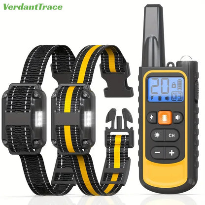 VerdantTrace Electric Dog Training Collar Waterproof Pet Remote Control Rechargeable Training Dogs Collars Shock Vibration Sound