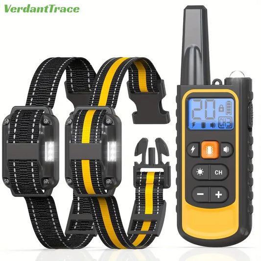 VerdantTrace Electric Dog Training Collar Waterproof Pet Remote Control Rechargeable Training Dogs Collars Shock Vibration Sound