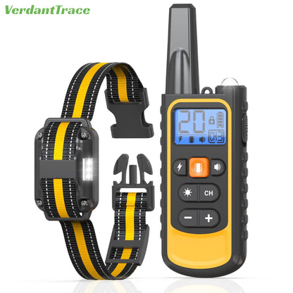 VerdantTrace Electric Dog Training Collar Waterproof Pet Remote Control Rechargeable Training Dogs Collars Shock Vibration Sound