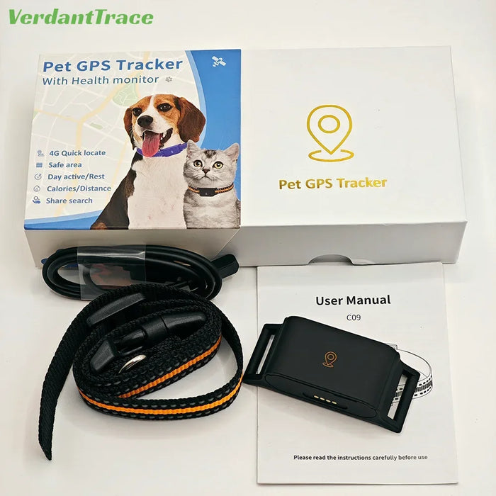 VTC09 Collar rastreador GPS 4G mini impermeable IP67 para perros y gatos