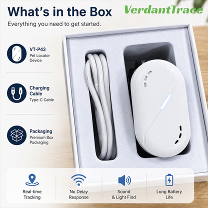 VT-P43 4G Smart Pet GPS Tracker Collar with Voice Call, Sound & Light Finding