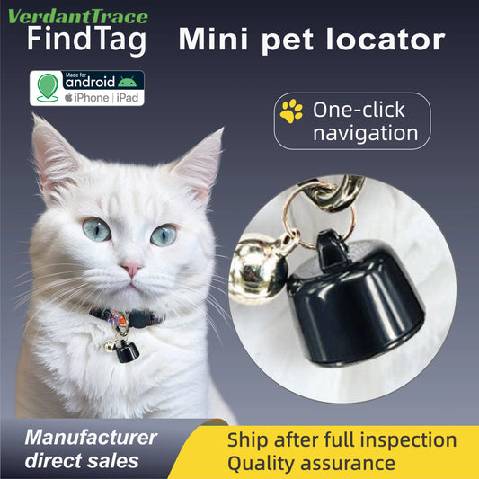 VerdantTrace Fashion Mini Tracker Smart Find tag Universal Pet Tracking History Trajectory Airtag Global Positioning for Dogs Cats android iPhone iPad Device