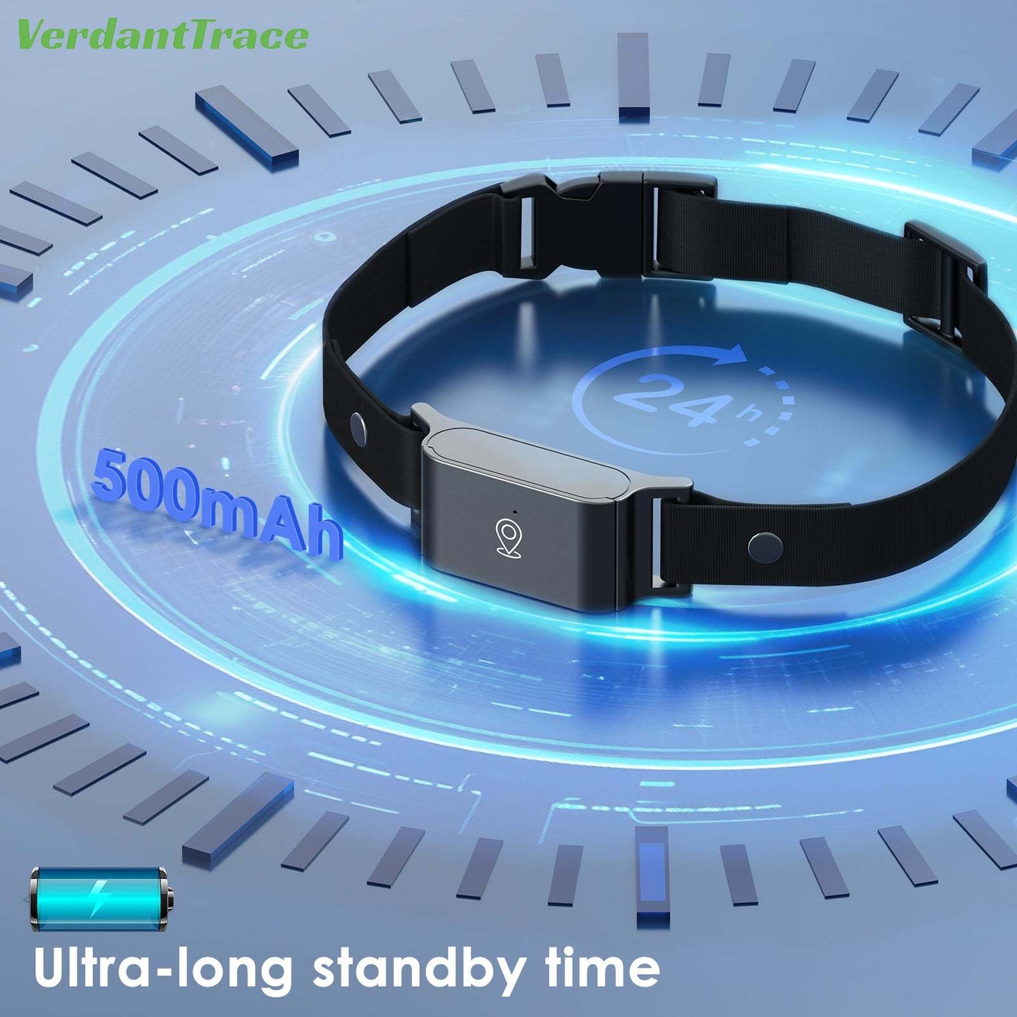 VerdantTrace IP67 Waterproof Mini 4G GPS Animal Tracker Collar Anti-Lost Real Time Tracking Dog Cat Locator Pet Dog Cat Fashion Neck Collar