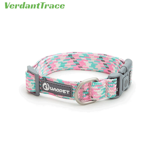 WAOPET Adjustable Reflective Nylon Dog Collar