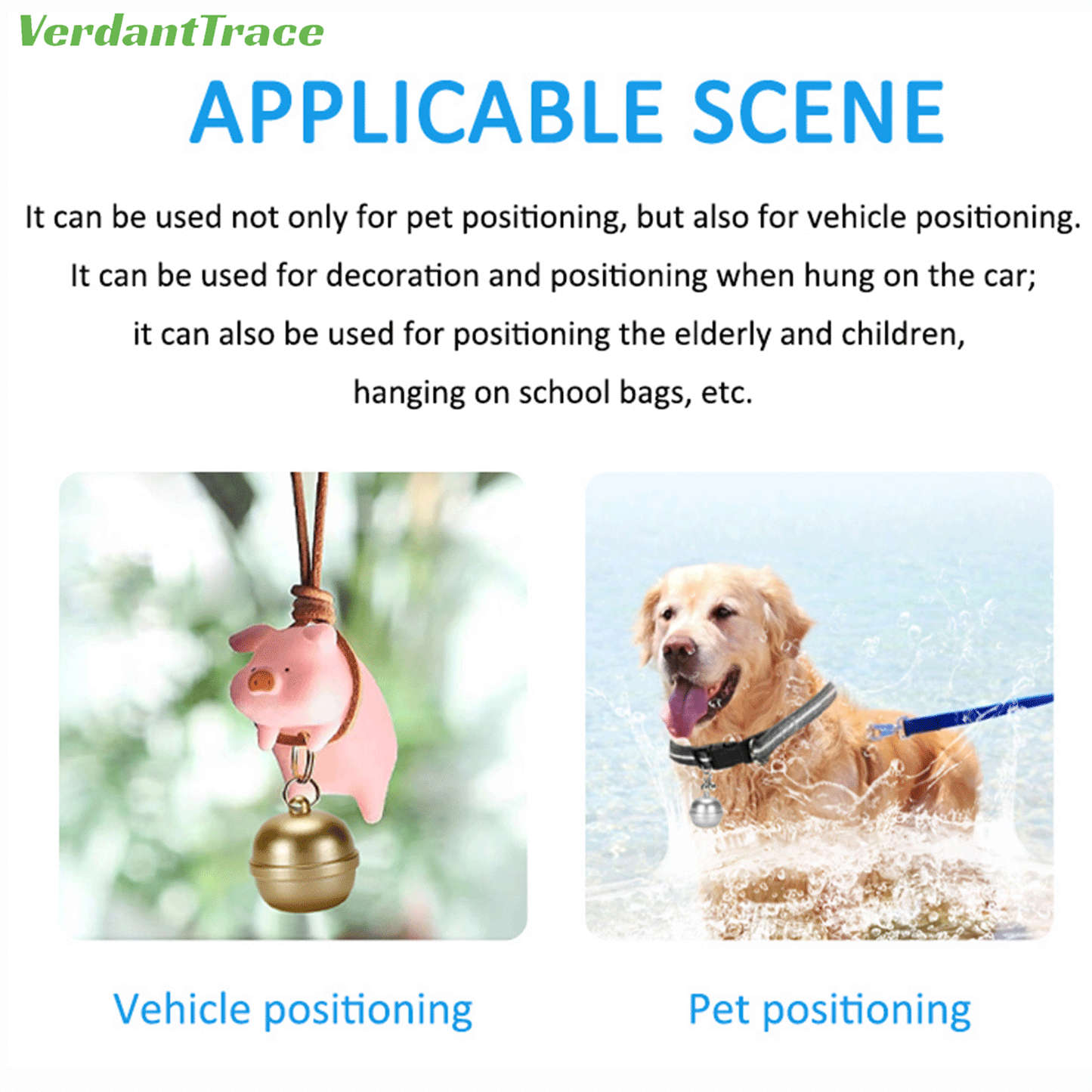 VT15 Mini Pet GPS Tracker for Dogs & Cats — Live Tracking & Geo-Fence