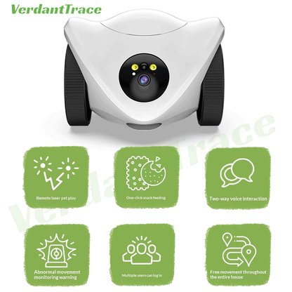 VTCR-01 Smart Pet Camera Robot with Treat Dispenser & 360° Mobile Monitoring