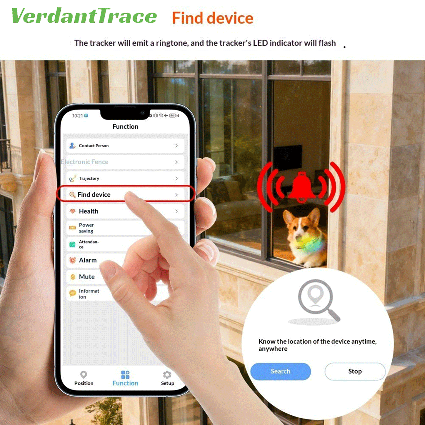 VTG2 4G Cat1 GPS Pet Tracker with LED Light