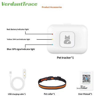 VTG2 4G Cat1 GPS Pet Tracker with LED Light