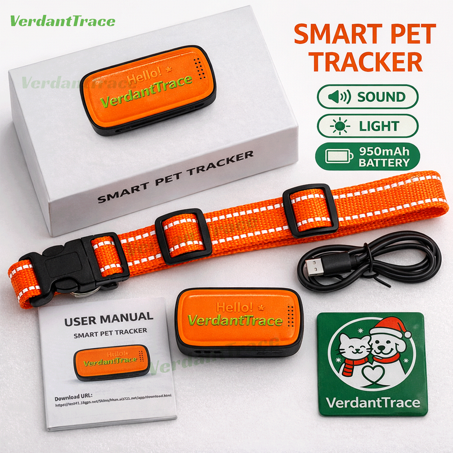 VTG3 4G Smart Pet GPS Tracker dla Kotów i Psów