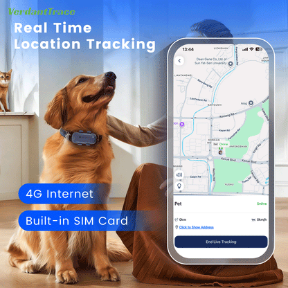 جهاز SEEWORLD P2 لتتبّع الحيوانات الأليفة عبر 4G GPS للقطط والكلاب
