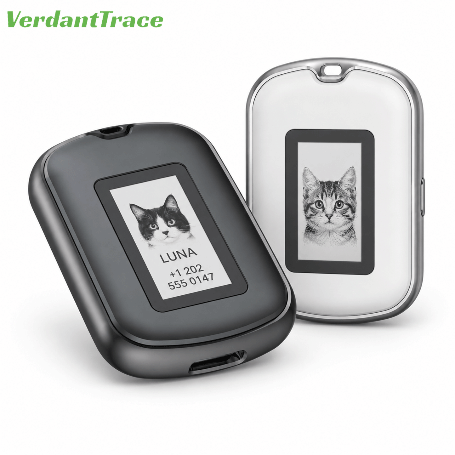 Produktübersicht des VerdantTrace VT26 Apple Find My E-Ink-Trackers