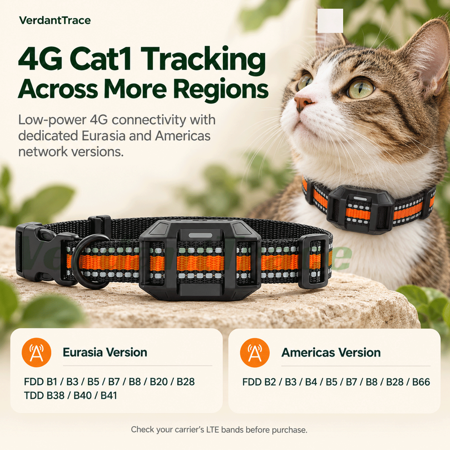نظرة عامة على طوق VerdantTrace VTG6 المزود بتتبع GPS و4G للحيوانات
