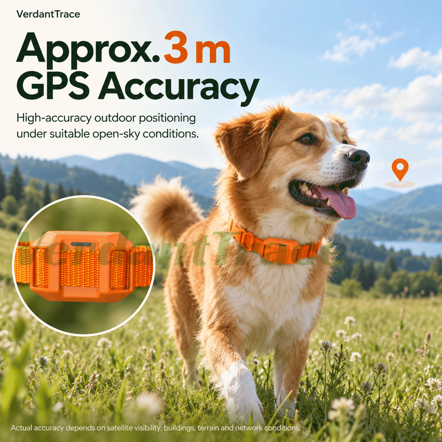 تتبع GPS خارجي لجهاز VerdantTrace VTG6 بدقة تقارب 3 أمتار في الظروف المناسبة