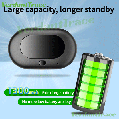 VerdantTrace VT41 GPS pet tracker with 1300mAh rechargeable battery capacity illustration